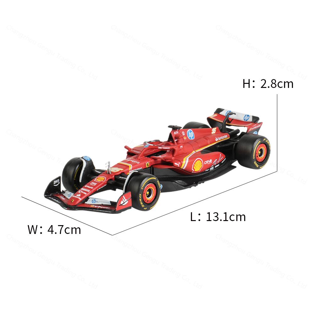 Bburago 1:43 Ferrari 2024 SF24 #16 #55 Samochód Wyścigowy F1 Formuła Statyczna Symulacja Metalowy Model Diecast