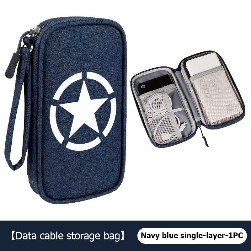 Car Logo Data Cable Storage Bag Waterproof Travel Organizer Bag For Jeep JK JL JKU TJ YJ CJ Wrangler Rubicon Grand Cherokee Tr1