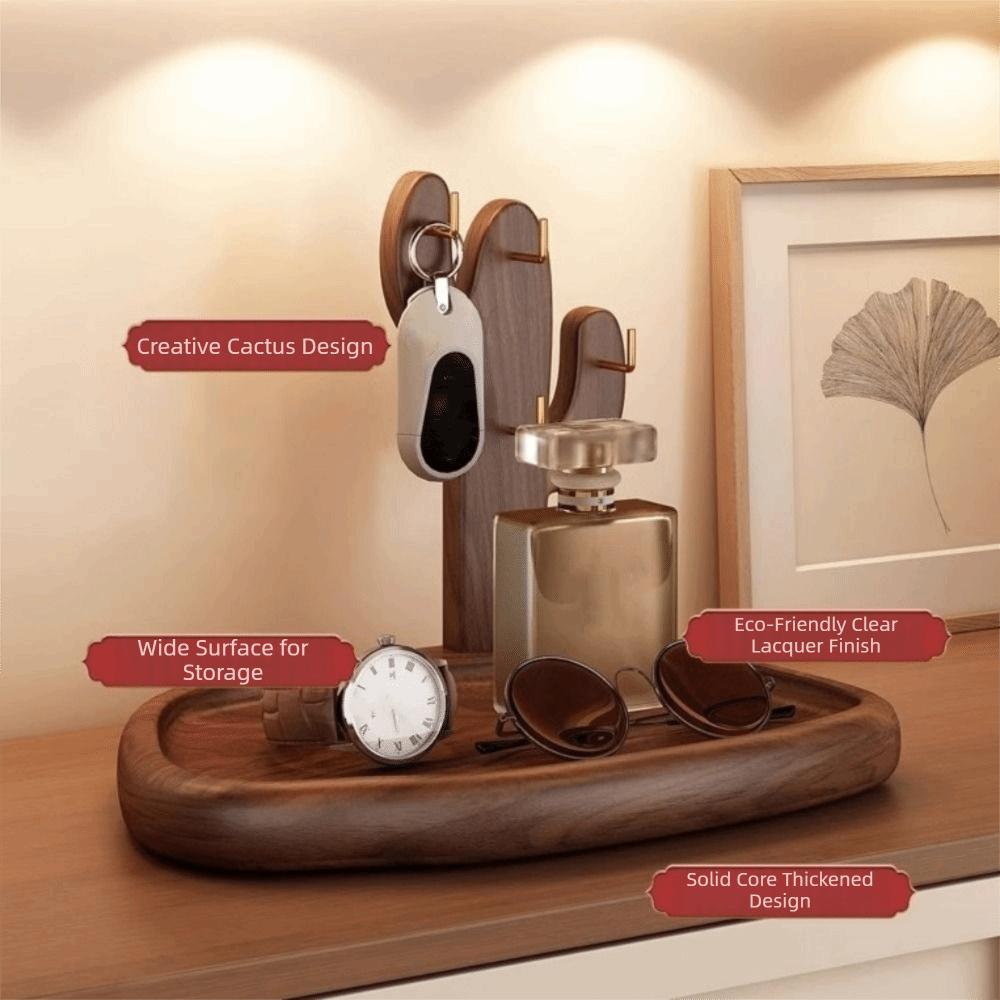 Large Capacity Wooden Storage Rack Decorative Space Saving Keys Glasses Storage Rack Waterproof Moisture-proof