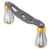 85MM Fishing Reel Handle Grip Carbon Metal Baitcasting Reel Left Right Crank ReplacementGun Gold