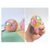 Rainbow Bead Stress Ball with Glitter Soft TPR Squeeze Toy for Anxiety Relief Colorful Fidget for Kids Adults Fun Decompression Gadget