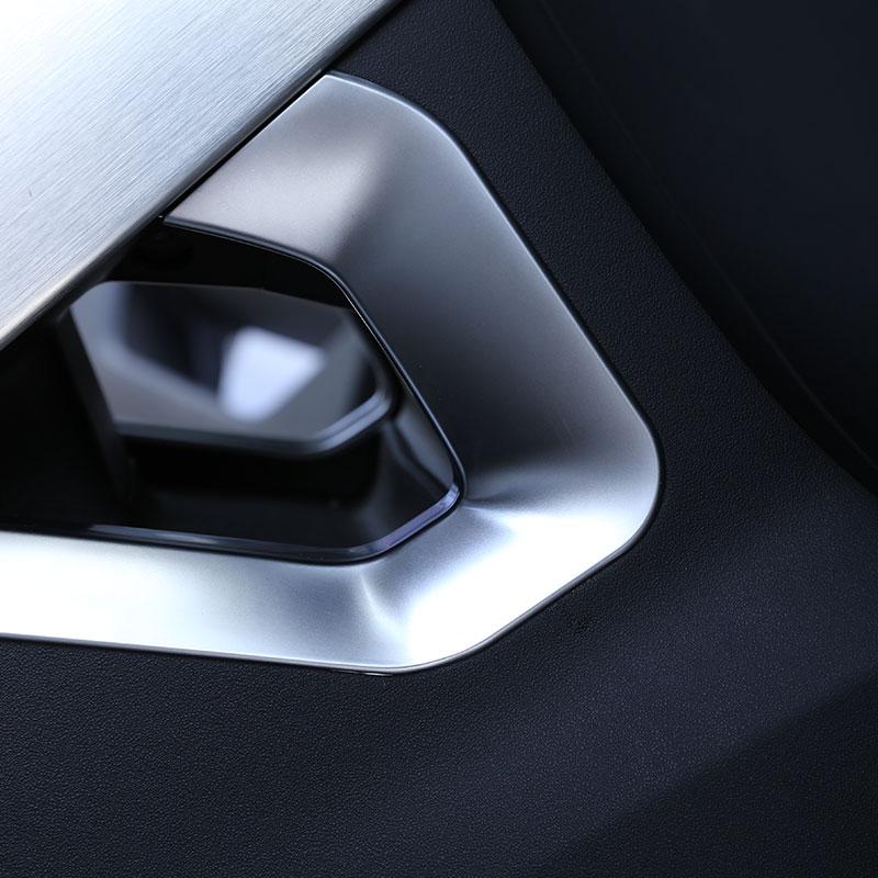 For Land Rover Range Rover Evoque 2012-2018 ABS Carbon Fiber/Silver Central Decoration U Shape Frame Cover Trim Car Accessories