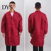 Mid-length Outwear Women Men Work Coat Lapel Long Sleeve Elastic Cuffs Solid Buttoned Jacket Washable with Pocket Single Breasted Three-dimensional