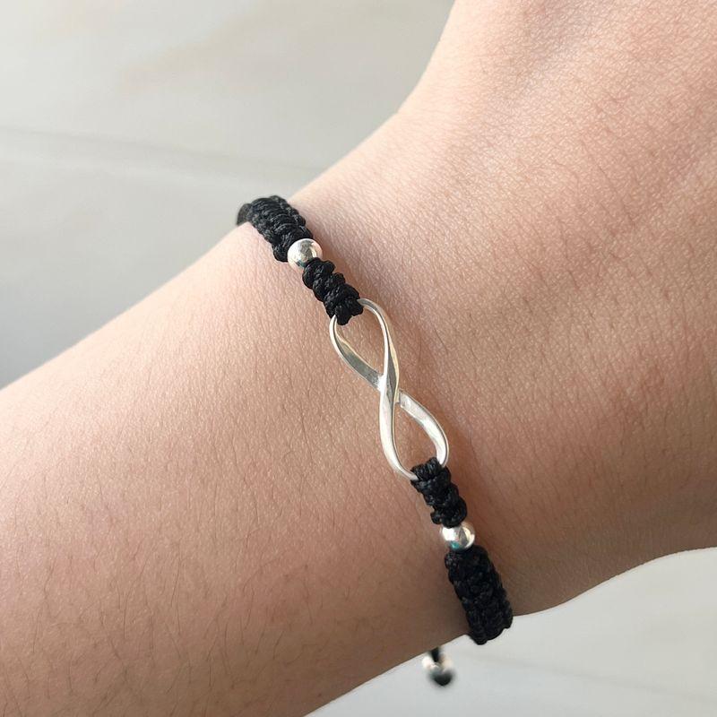 

Mobius Sterling Silver Men Bracelet Female Red Rope Couple Bracelet Wrist String Woven Birth Year New Arrival Birthday Gift Mobius-Bracelet-Black