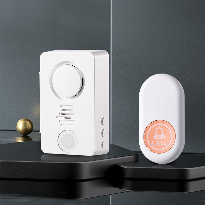 Elderly Wireless Doorbell with Long-Range, Loud Volume, One-Button Call