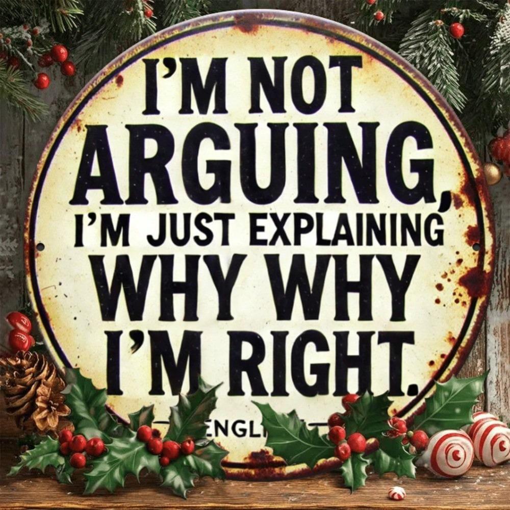 Funny Round Metal Wall Sign Home Decor Gift