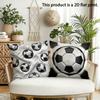 1pc Soccer Themed Throw Pillow Covers 2D Flat Printed Football Decorative Cushion Cases For Sports Fans Home Bedroom Decor