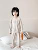 Children's Breathable Long Sleeve Lyocell Pajama Set, Spring/Summer, Thin Style, Unisex, Size 80-130