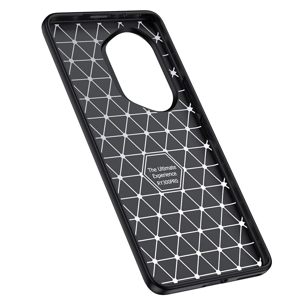 For Honor 300 Case Litchi Texture TPU Flexible Phone Cover,Black