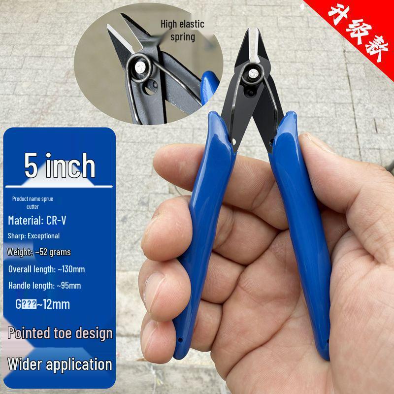 

6-inch Diagonal Water Mouth Pliers, 5-inch Offset Electrician Wire Cutters, Industrial-Grade Electronic Cutting Scissors.