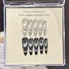 Long Stiletto Press on Nails French Tip Fake Nails False Nails with Designs Reusable Almond Nail Press ons Sparkly Acrylic Artificial Nails for Women