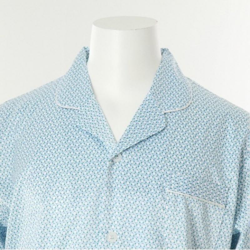 Venus Soft Silk Feel PaStel Geometric Print Men S Pajama Set Vpaa202m