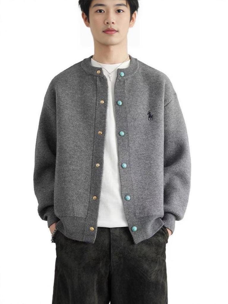 Men's Casual Arctic Fleece Knit Cardigan