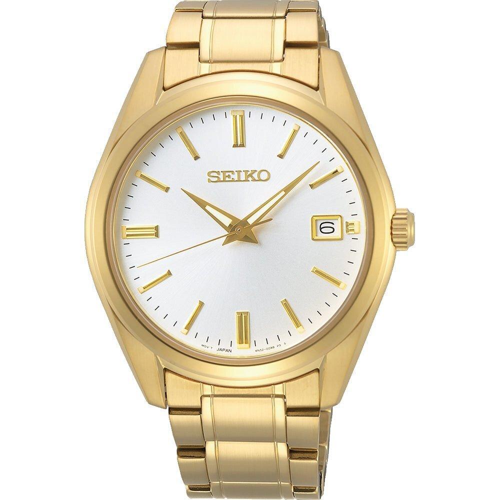 Мужские часы Seiko Classic Quartz из нержавеющей стали с сапфировым стеклом SUR314P1 белый