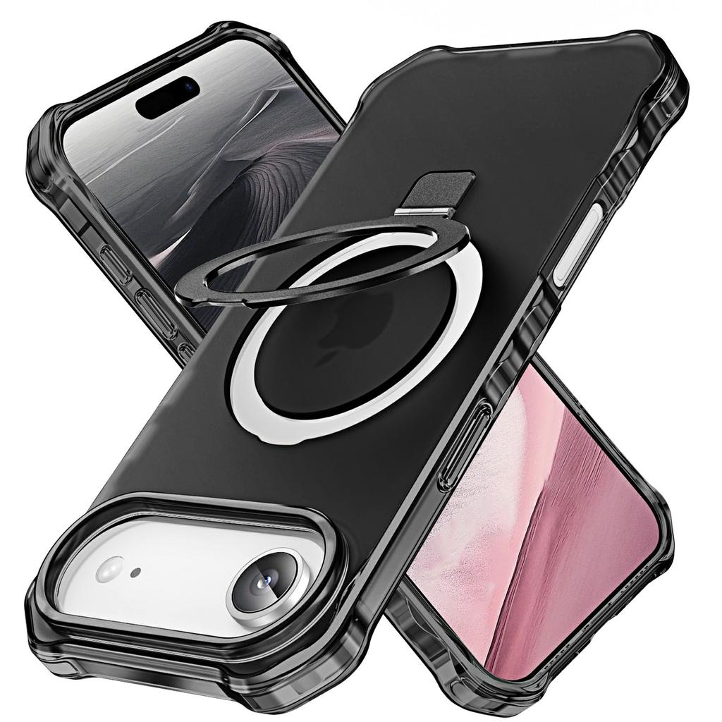 For iPhone Air Case Compatible with MagSafe Matte Kickstand Hybrid Phone Cover Small Wavy Edge