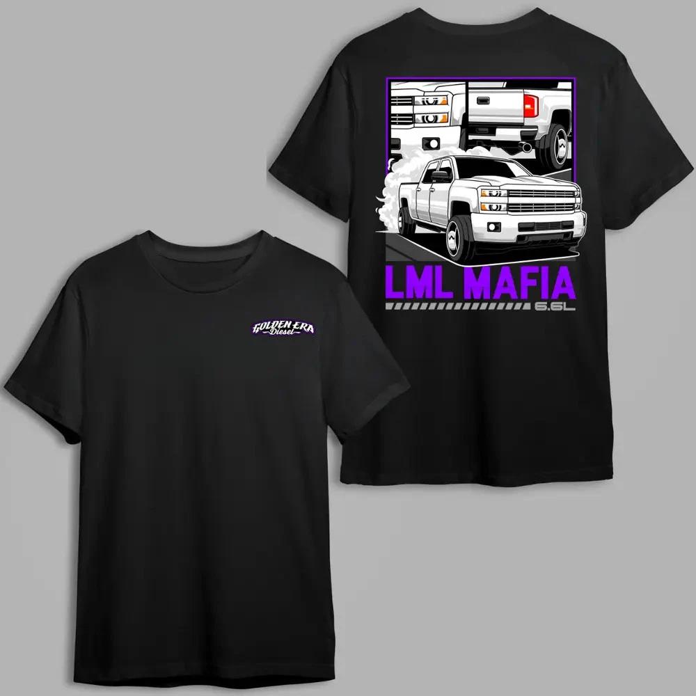 Golden Era Diesel LML Mafia 6.6L T-Shirt, bold white diesel truck graphic XXL