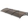 Front Door Canopy, Outdoor Awning, Rain Shelter, 303 X 96cm , Brown