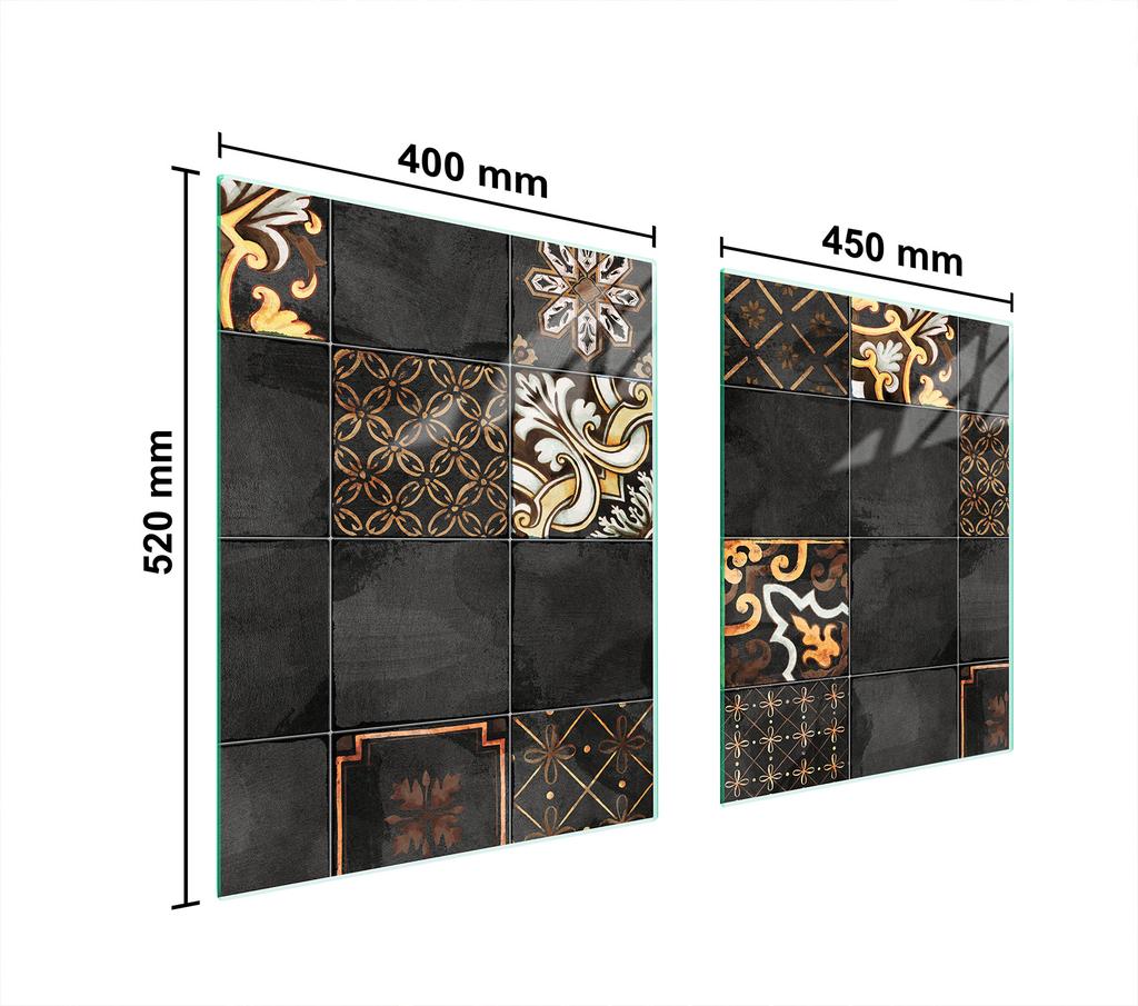 GLAS-KOCHFELD-SCHUTZPLATTE 85x52 MOSAIK