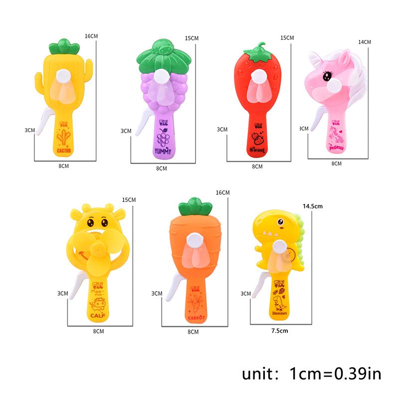 Cartoon Fan Hand Pressure Fan Children'S Toy Cute Dinosaur Mini Student Portable Handheld Manual Summer Classroom Small Fans