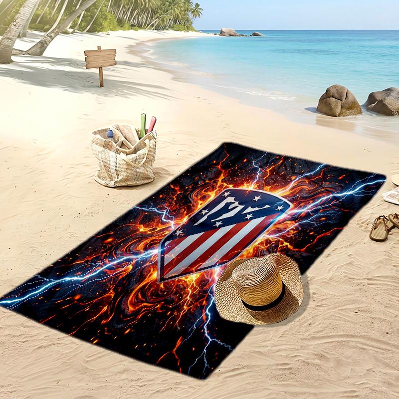 Atletico Madrid Printed Beach Towel Quick Dry Soft TowelPortable Large Rectangular Beach Blanket for Travel Swimming Pool