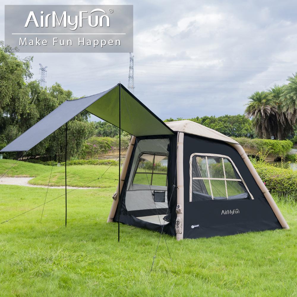 Automatic Inflatable Tent with Awning - Portable, Foldable Camping Gear for Overnight Use 3-8 People