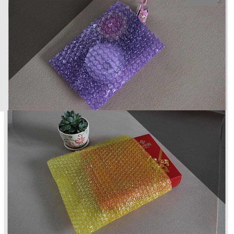 Buffer Packaging Heart Bubble Wrap Bubblewrap Bubble Paper Foam Roll for Packaging Buffer Wrap Pouch Shockproof Pressure Resistant Plastic Film Bag