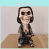 Fantastisk mekanisk dödsängel skelettfigur Halloween-dekor hantverk i resin för hemmet