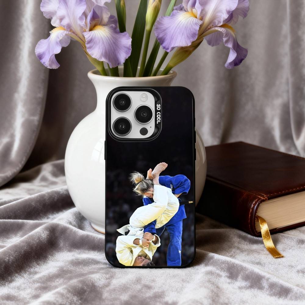 J-Jujitsu J-JudoS Phone Case For iPhone17,16,15,14,13,12,11 Plus,Pro Max Black Candy silver phone case