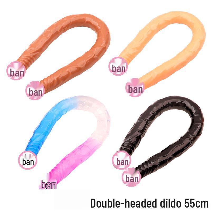 55CM Double-Headed Realistic Dragon Phallus Anal Plug & Massage Erotica for Women
