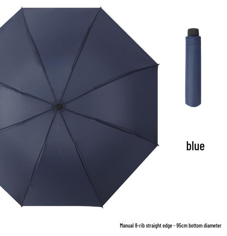 Large Automatic Windproof Umbrella: Dual Use for Sun and Rain, Black Glue Sunshade