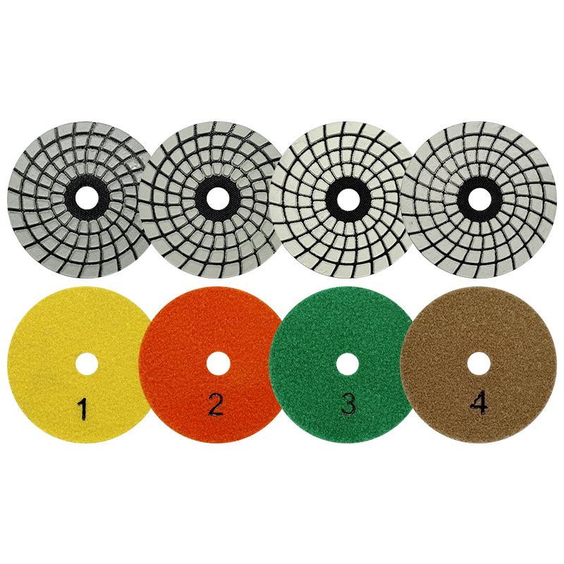 Dry Polishing Pads for Marble & Cement: Four-Step Mirror Finish