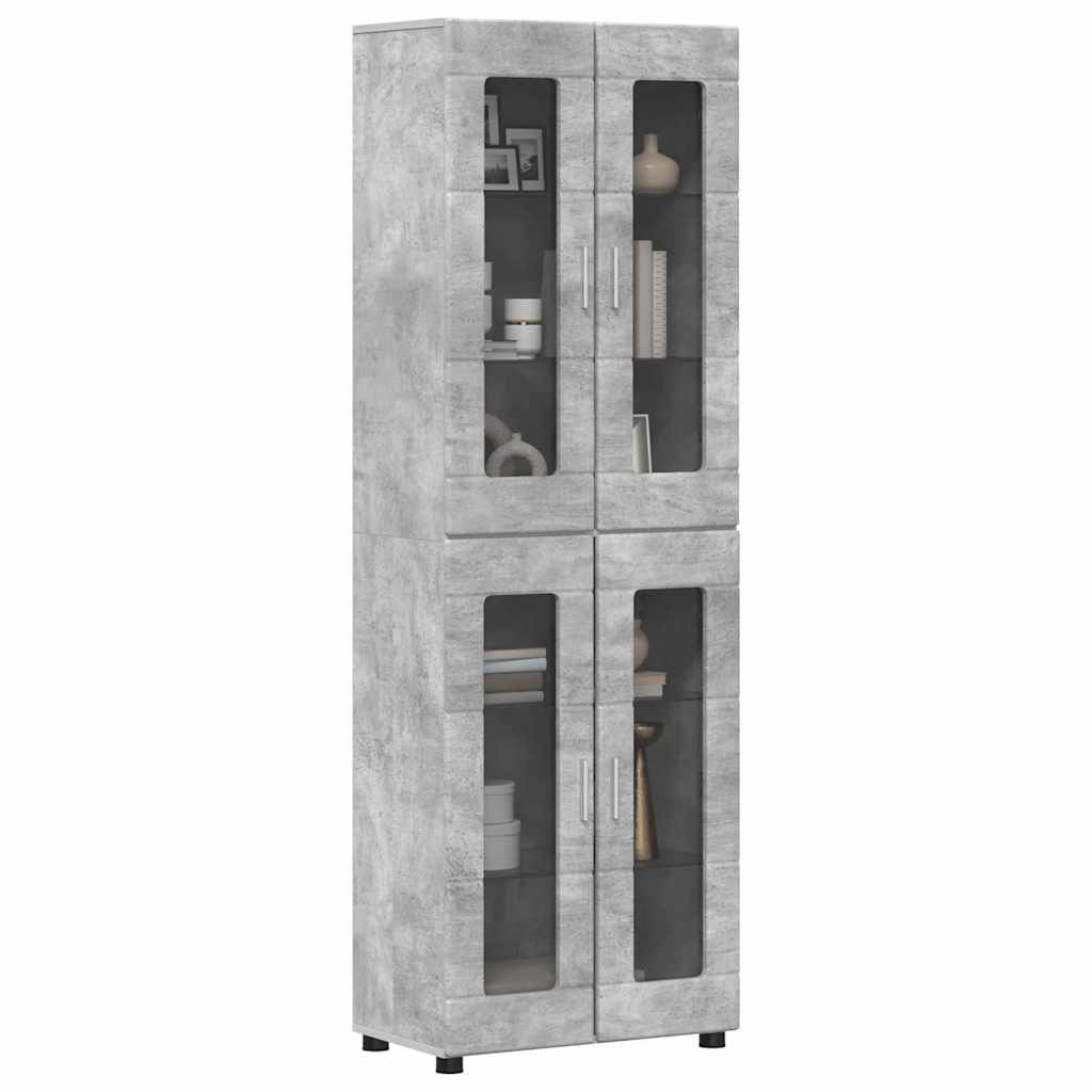 Highboard FLORIN Concrete Grey 60 X 35 X 182 Cm Particleboard