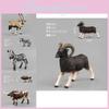 Langlebige PVC-Tierfiguren, einschließlich Wisent und Widder, perfekt für Ausstellungen