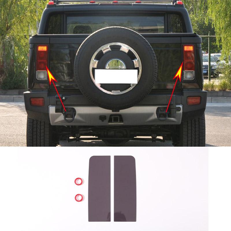 ABS Black For Hummer H2 2003-2009 Car Tail Light Cover Brake Light Protective Cover Car Exterior Accessories