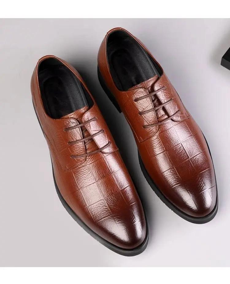 Mode Herren Business Schuhe 2024 Neue Oxford Schuhe Herren Klassische Smoking Schuhe Hohe Qualität Gentleman Formelle Schuhe Luxus Hochzeitsschuhe
