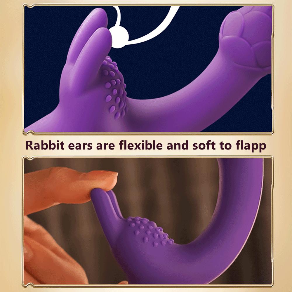 10 Frequency Dual Motor Telescopic Vibrator Female G Spot Clitoral Masturbation AV Massager Vibrating Dildo Sex Toys For Women