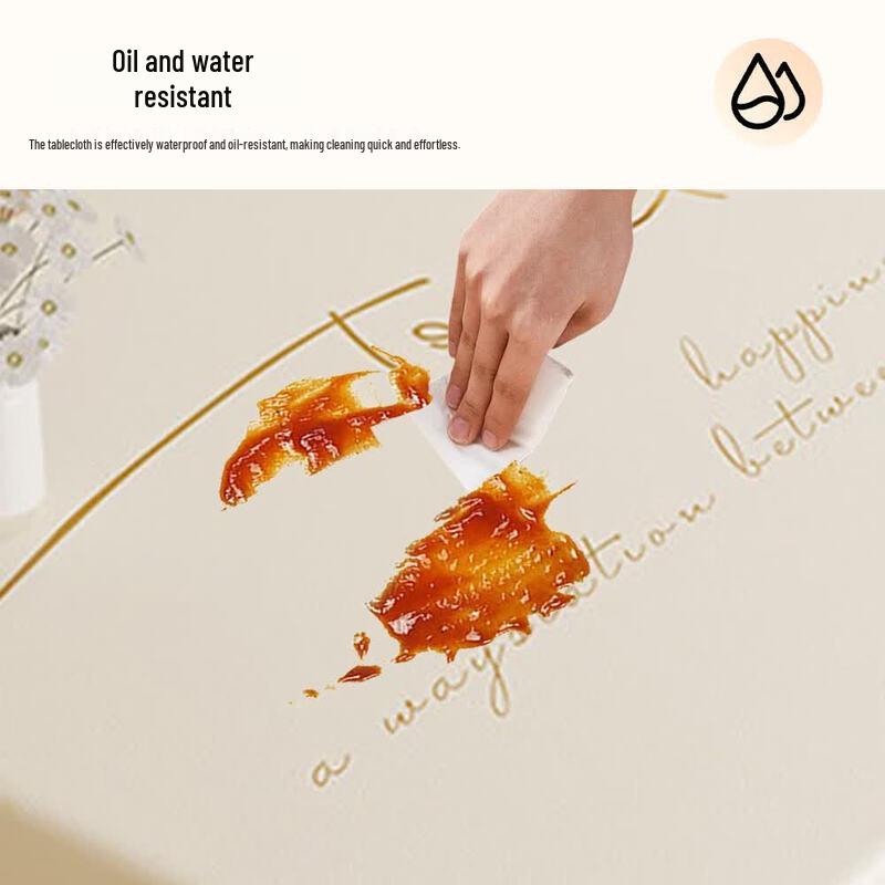 Light Luxury PVC Waterproof Rectangular Tablecloth
