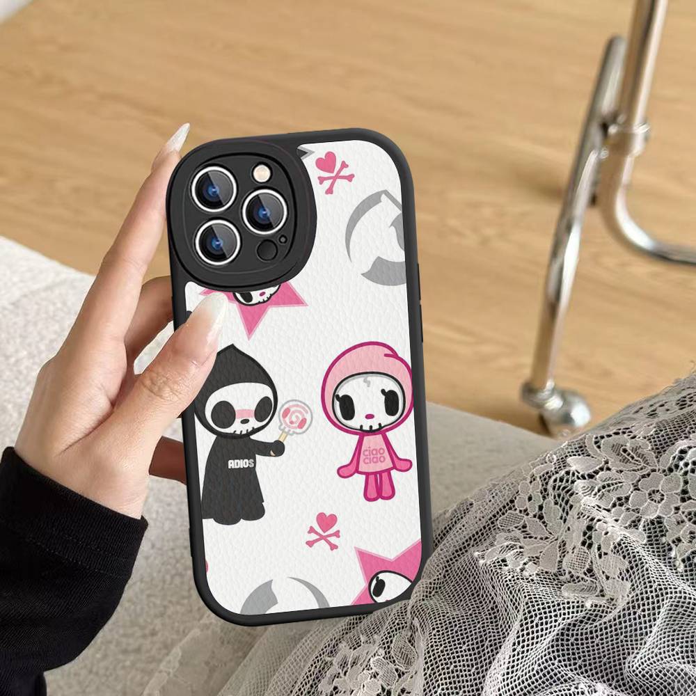 Japan Tokidoki Phone Case For IPhone 16 15 14 13 Pro Max 11 12 Plus Leather Silicone Cover