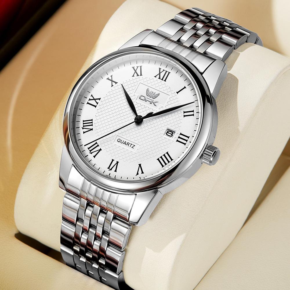 OPK Men's Watch Genuine High-end Business Men's Quartz Watch Men's Watch Round Couple Watch Men's