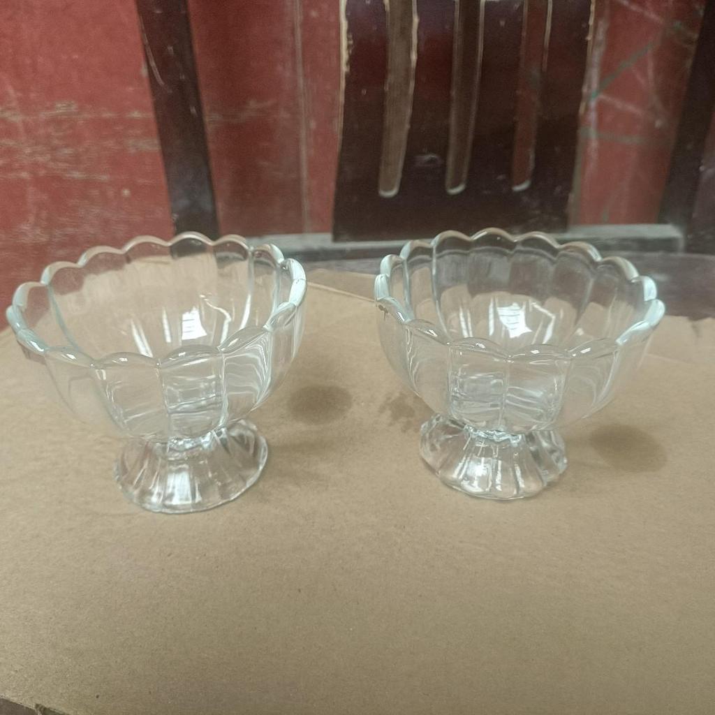 Transparent Petal Glass Cup for Ice Cream, Dessert, Milk Tea, Yogurt, and Candles