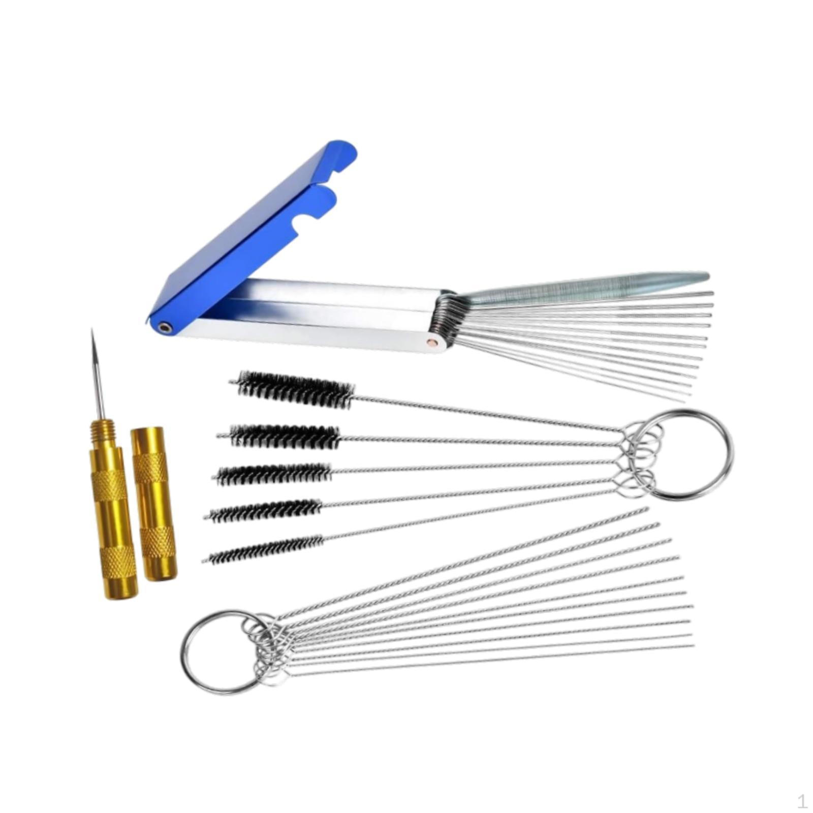 

Набор щеток для чистки карбюратора Инструменты для удаления грязи из карбюратора Удаление струи грязи для мотоциклов with Scrape Pin