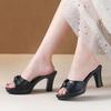 High-heeled Shoes, New Style Chunky Heels, Sandals, Women's Shoes, Slippers