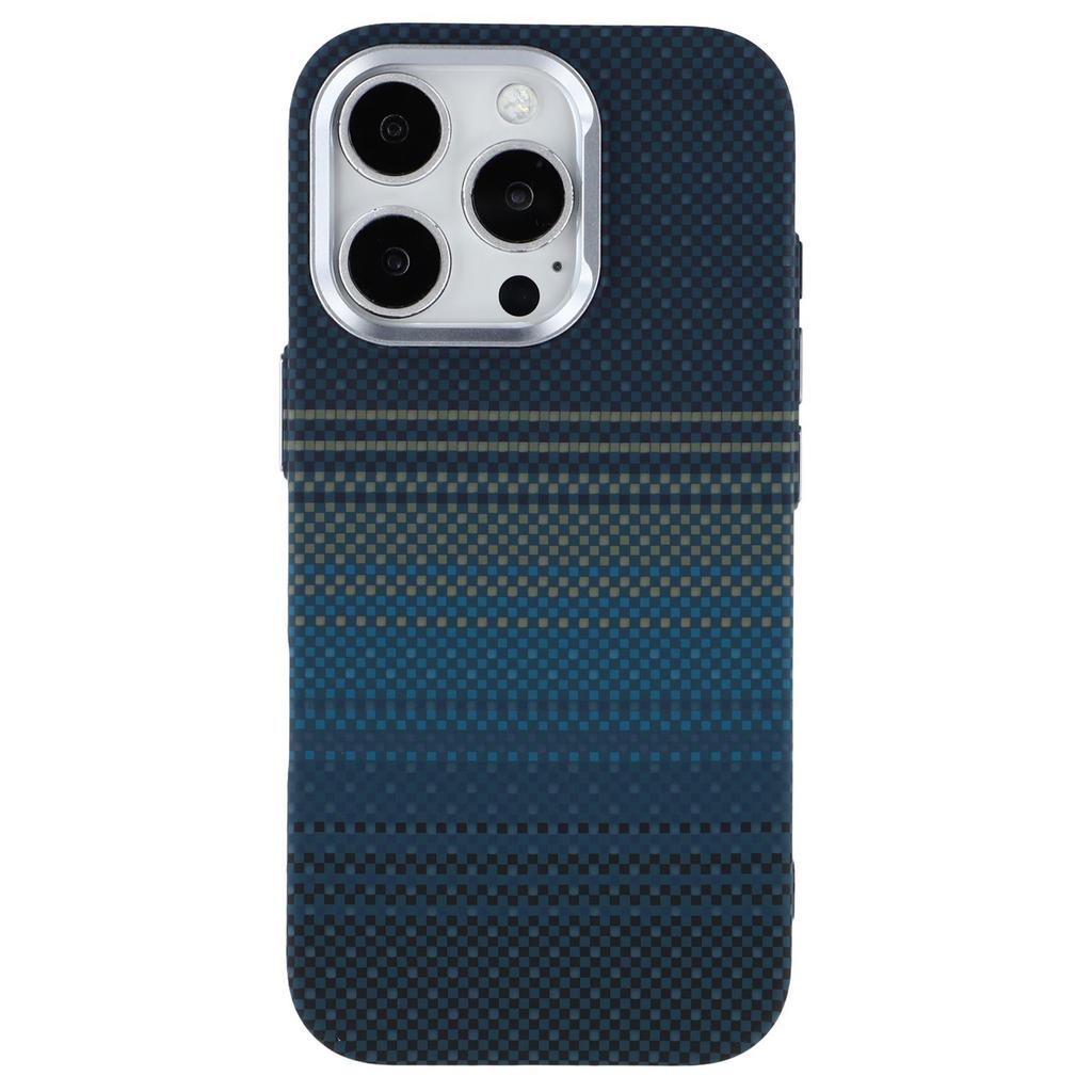 For iPhone 16 Pro Max Case Compatible with MagSafe Carbon Fiber Texture Water-Transfer PC Phone Cover