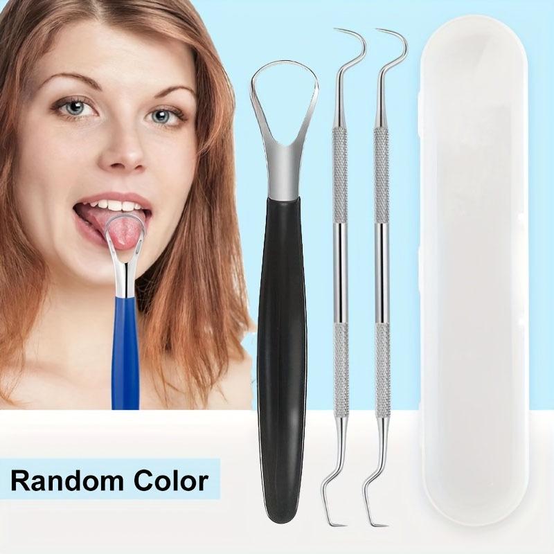 

Durable And Safe Stainless Steel Tongue Teeth Cleaning Set With Scraper Odorless Personal Care Kit For Fresh Breathdurable Oral Hygiene Tools