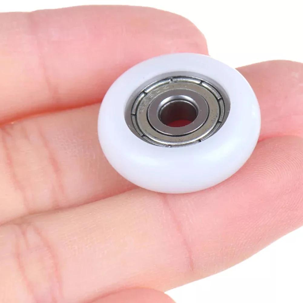 10Pc Shower Door Roller Runner Wheel Replacement White Shower Room Pulley 23mm Wheel Diameter For Household Shower Enclosures