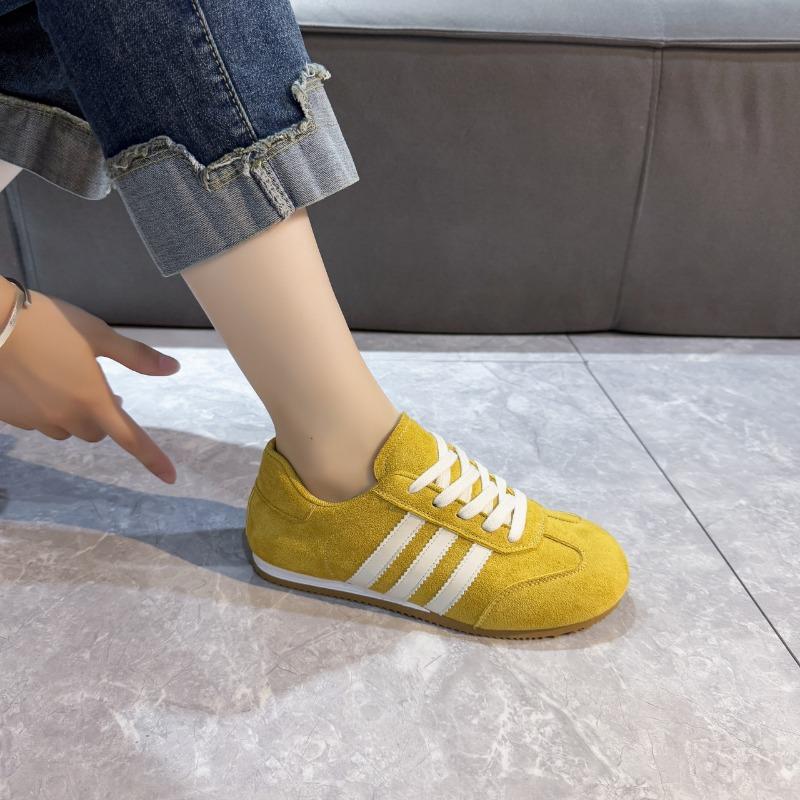 

Retro women s shoes spring new flat-soled sports shoes lightweight casual soft-soled single shoes 40 жёлтый