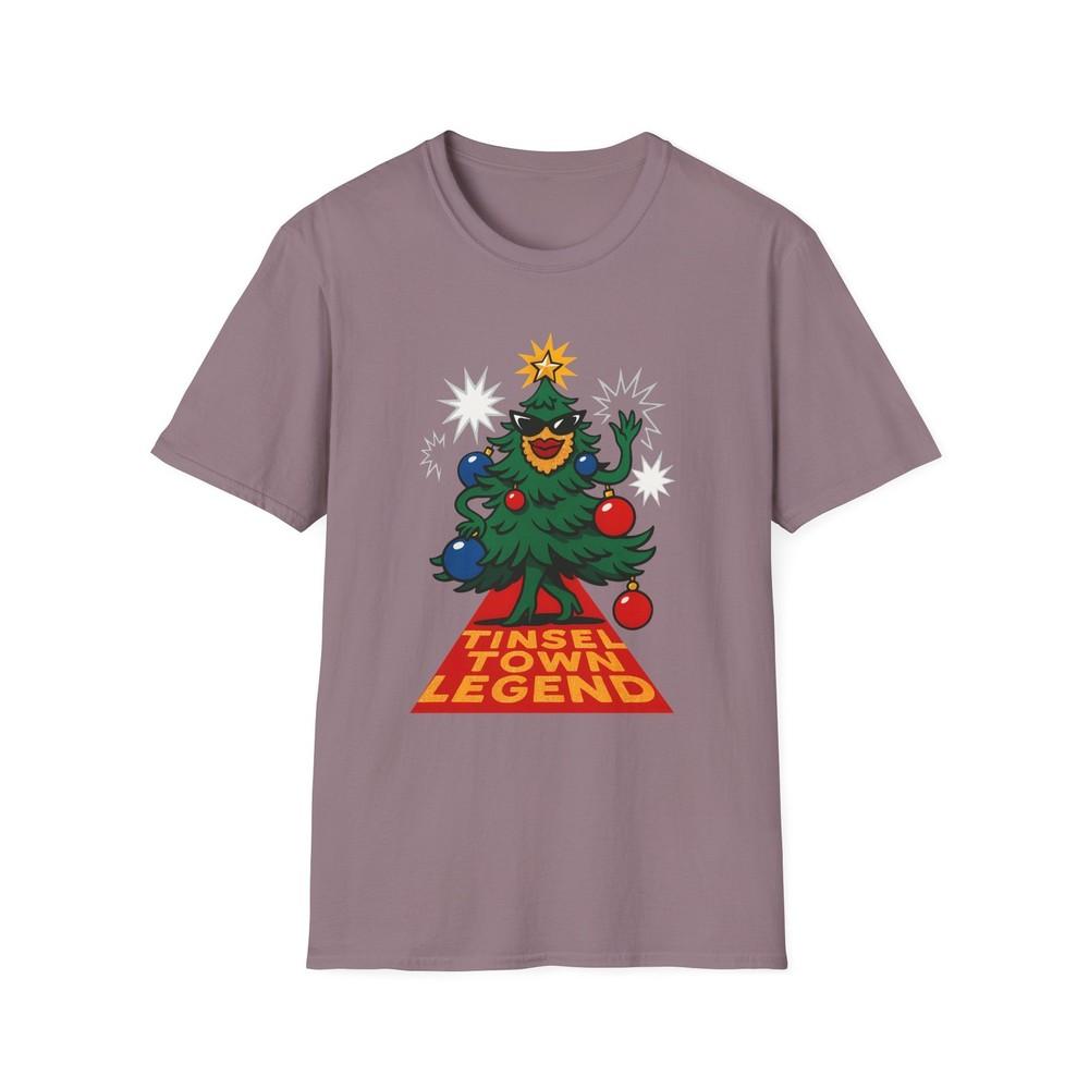 

Unisex Softstyle T-Shirt Christmas Tree Red Carpet Bold Ornaments Glam Holiday 3XL