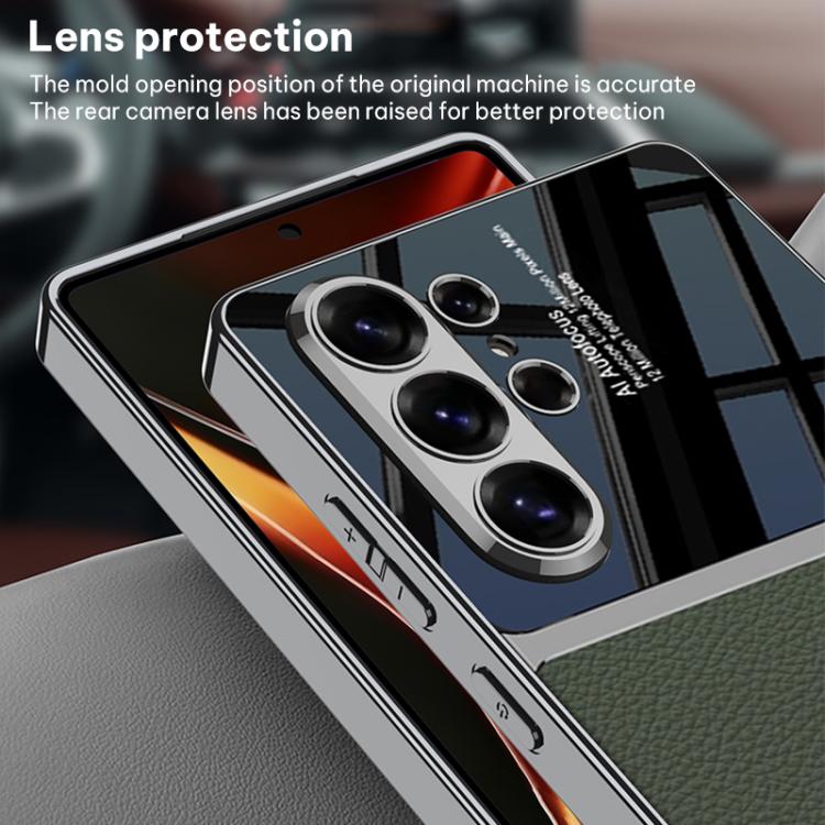 GKK Plating TPU + Leather Full Coverage Phone Case