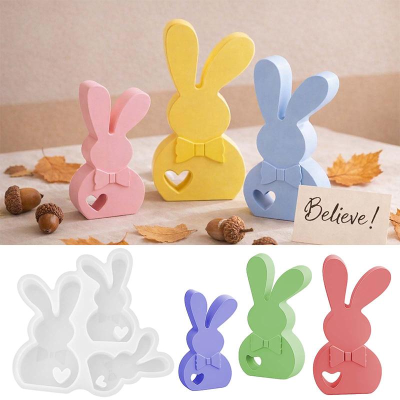 3D Easter Rabbit Bunny Silicone Mold, Silicone Moulds Easter Diy Rabbit, Easter Casting Moulds, Spring Silicone Mould