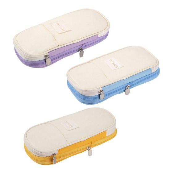 Large Capacity Pencil Case Portable Office Supplies School Students Stationery Makeup Bag Multifunctional Storage Organizer Zipper Pouch